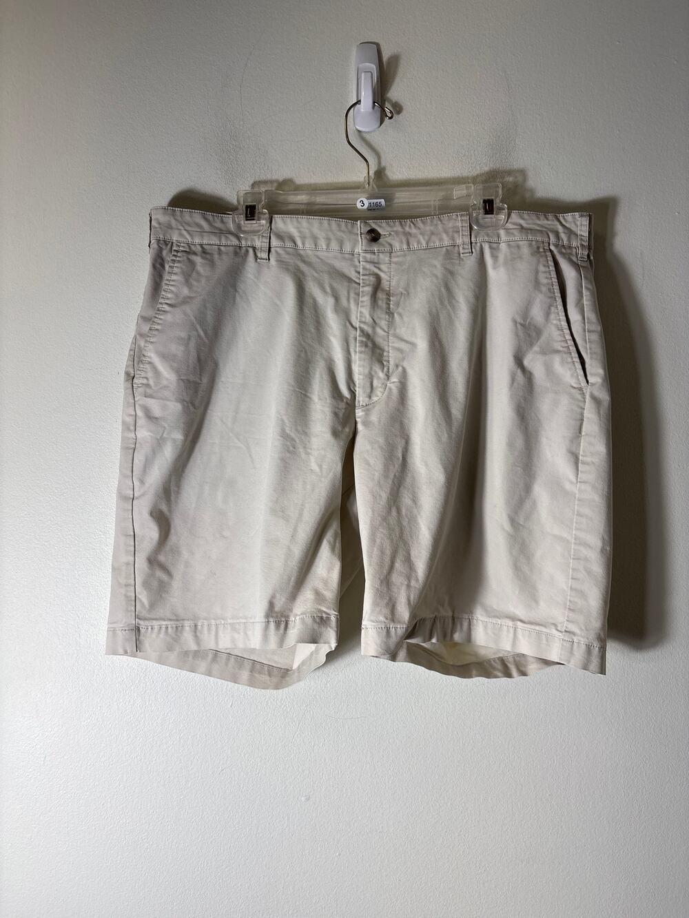 Peter Millar Light Khaki Classic Fit Cotton Shorts Sz 38